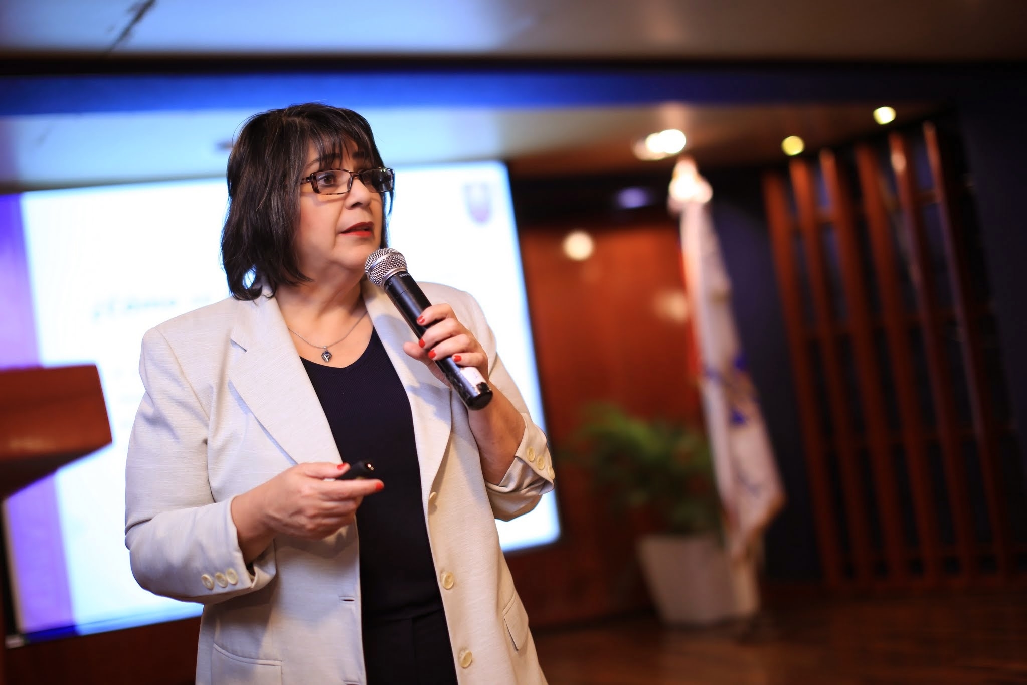 Dra. Dama Cruz Mirabal, vicerrectora de Estudios de Posgrado.