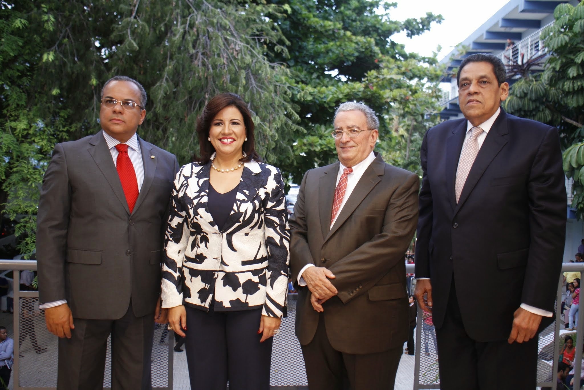 Alejandro Moscoso Segarra, Margarita Cedeño, Radhamés Mejía y César Pina Toribio