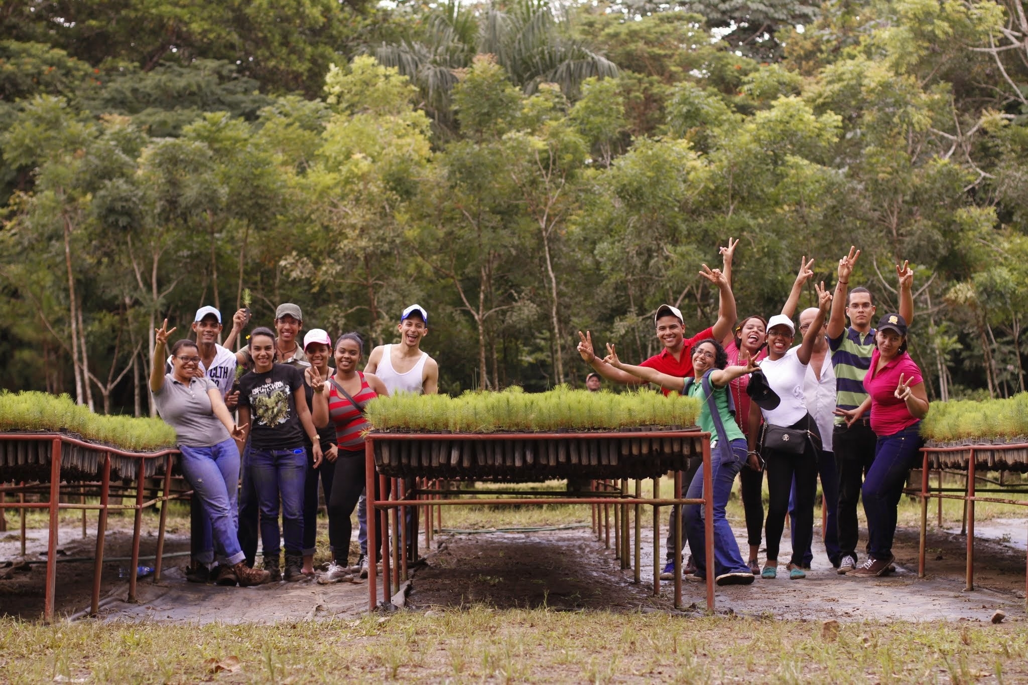 Vivero del Novillero de Villa Altagracia, participaron un aproximado de 60 estudiantes del decanato de Turismo, pertenecientes a la asignatura de Ecoturismo.