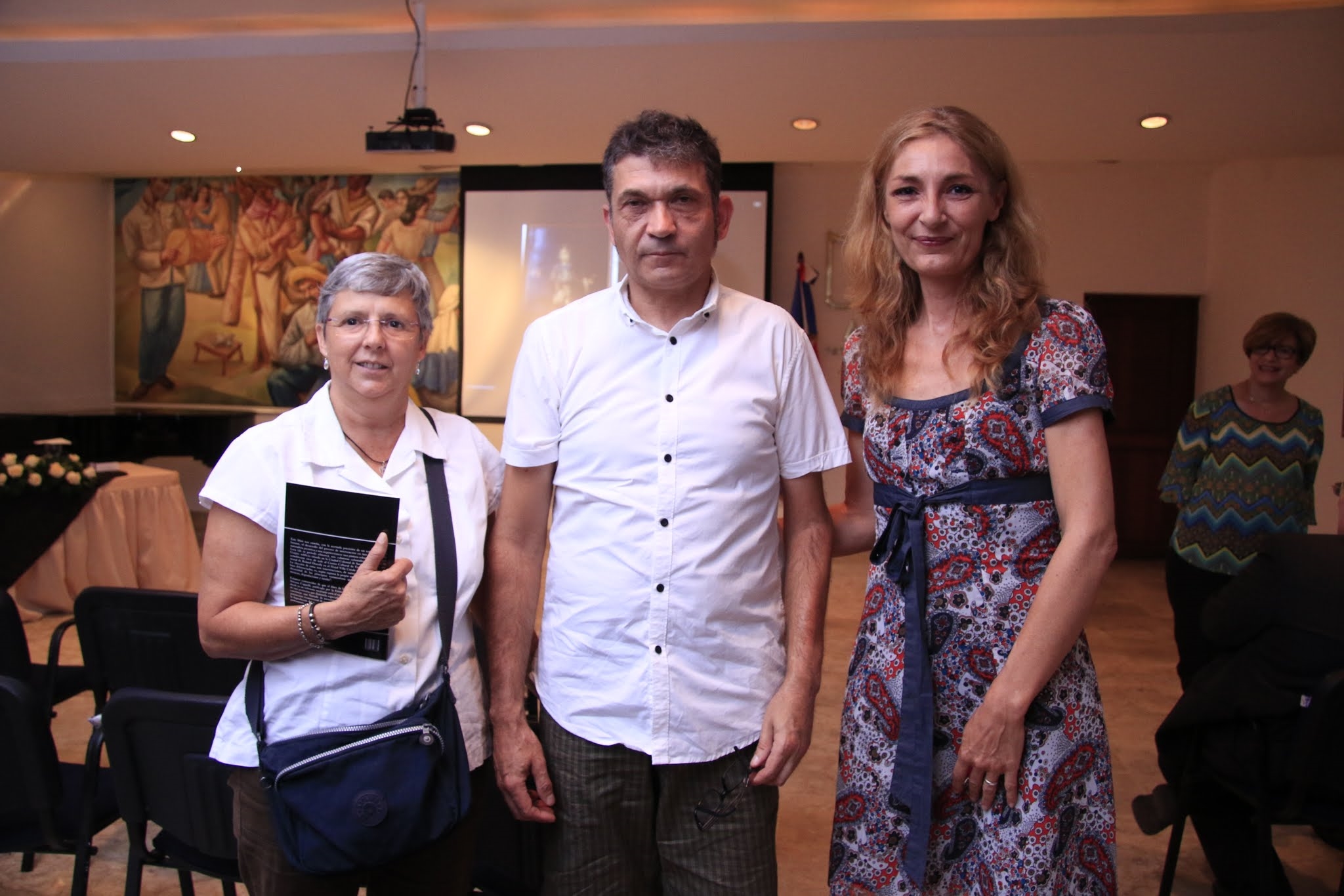 Clara Delgado, Carlos Maisonave y Simona Cappelli.